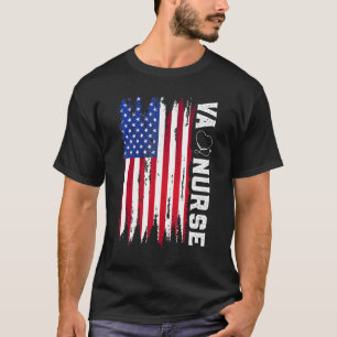 T-shirt 4 juillet Va Nurse American Flag Patriotic Nurse