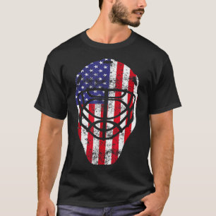 T-shirt 4 juillet Vintage Hockey Goalie Mask American Fl