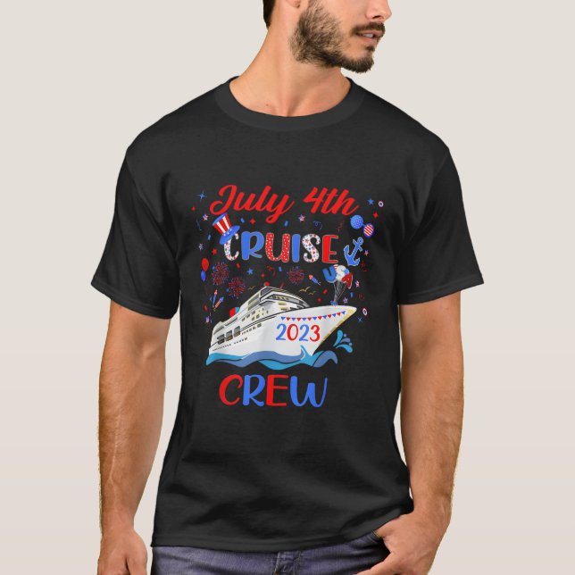 T-shirt 4 juillet Voyage de croisière (Devant)