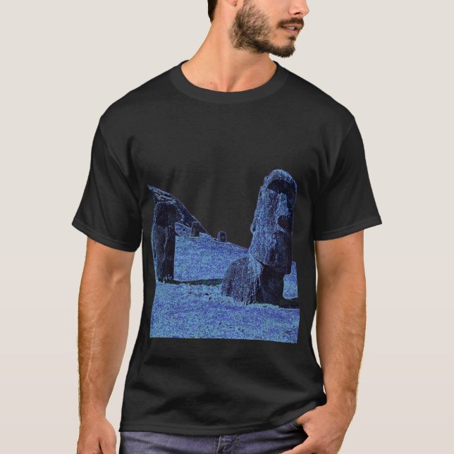 T-shirt 4 Moai, île de Pâques T (Devant)