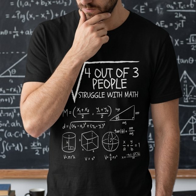 T-shirt 4 personnes sur 3 ont des difficultés avec les mat (Créateur téléchargé)