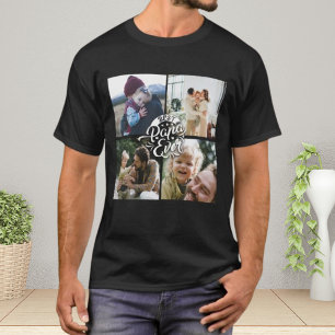 T-shirt 4 Photo Collage Fête des pères mémoire famille