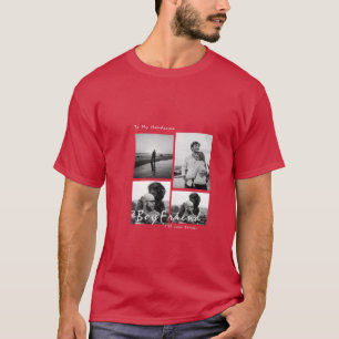 T-shirt 4-Photo Collage Forever Boyfriend Saint-Valentin
