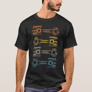 T-shirt 4 Pistons Moteur 4 Cylindres Ingénieur Mécanique