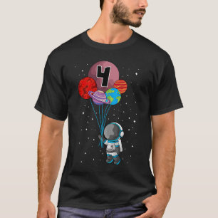 T-shirt 4 Planètes spatiales de garde d'anniversaire Astro