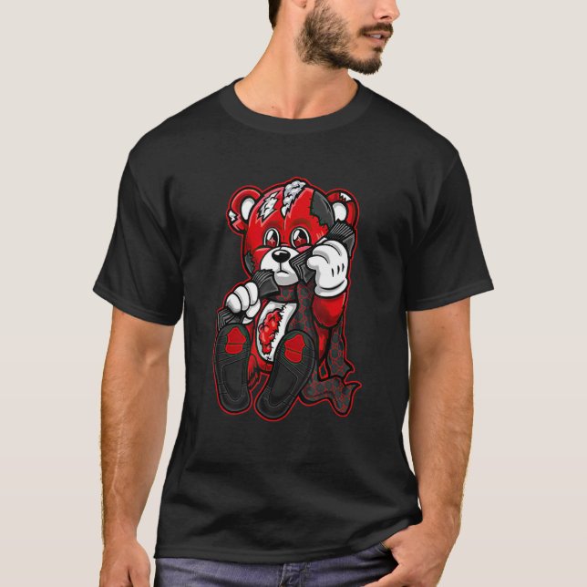 T-shirt 4 Red Thunder Tee Heartbreak Argent Drift Retro Re (Devant)