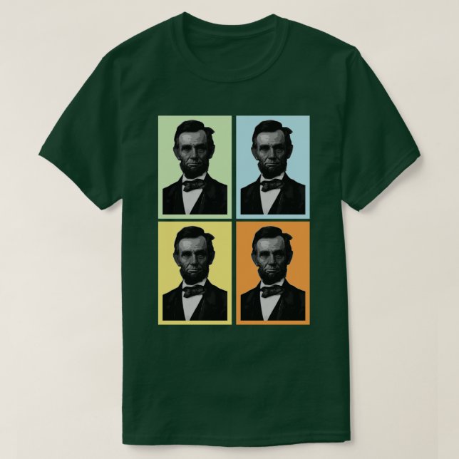 T-shirt 4 Score Abraham Lincoln Histoire américaine (Design devant)