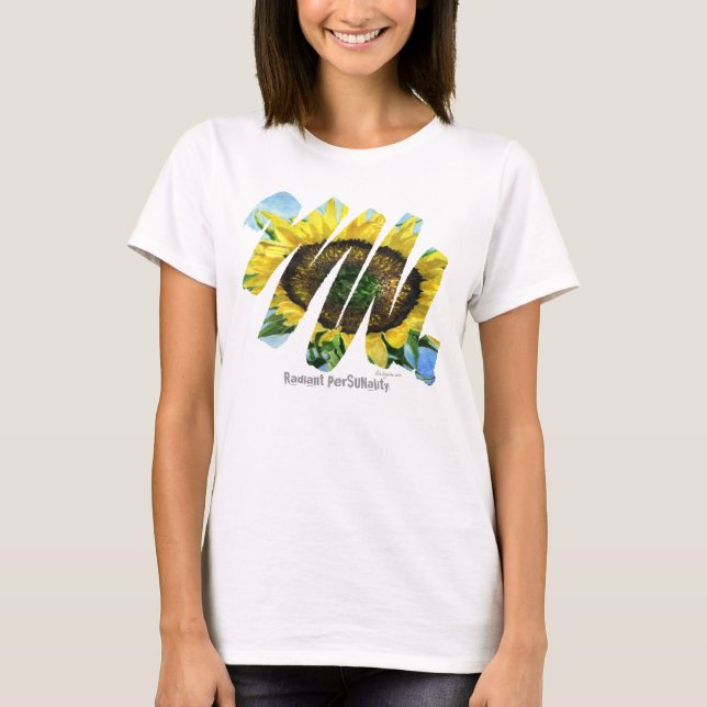 T-shirt 4 Tournesol Scribble Femme T Chemise (Devant)