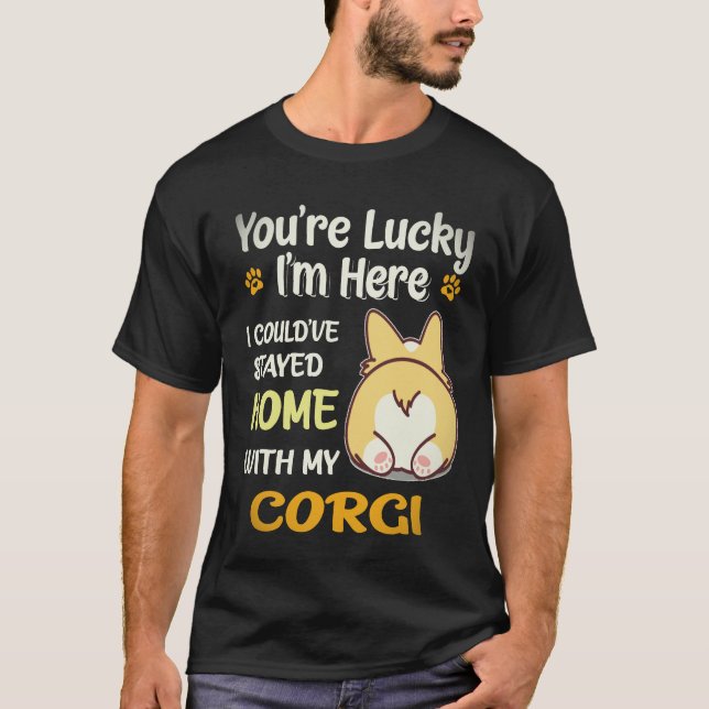 T-shirt 4 Vous êtes un Corgi chanceux (Devant)