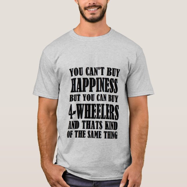 T-SHIRT 4-WHEELERS=HAPPINESS (Devant)