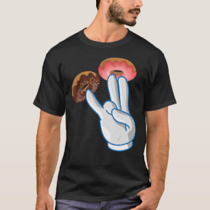 T-shirt 4 Years Old Funny Pug and Donut Retro Vintage 4th 