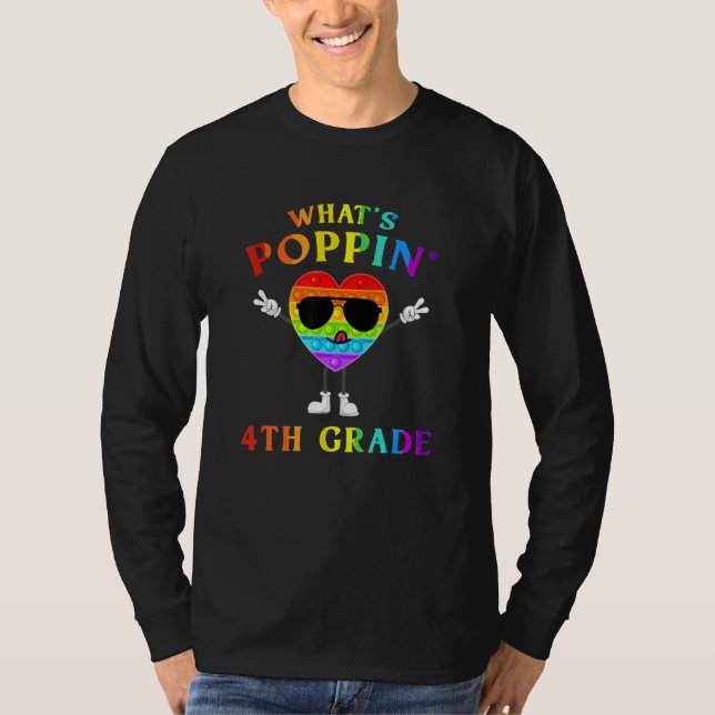 T-shirt 4E Année 100 Jours D'École Pop It Fidget Toy (Devant)