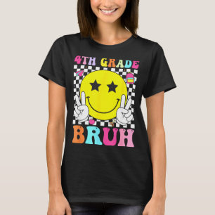 T-shirt 4e année bruh rétro sourire visage retour à l'écol