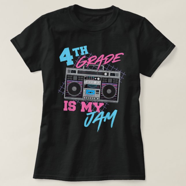 T-shirt 4e année c'est ma confiture - Enseignant de Boombo (Design devant)