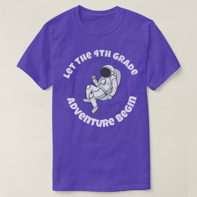 T-shirt 4e année Laisser l'aventure commencer l'espace ext (Design devant)