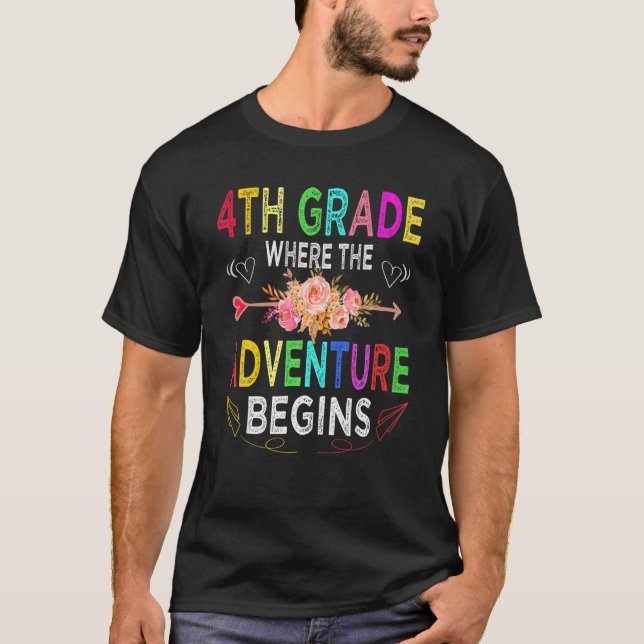 T-shirt 4E Année Où L'Aventure Commence À Enseignants Ki (Devant)