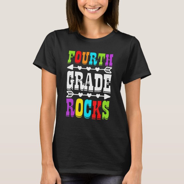 T-shirt 4e Année Retour À L'École Prêt À Écraser 4e Année (Devant)
