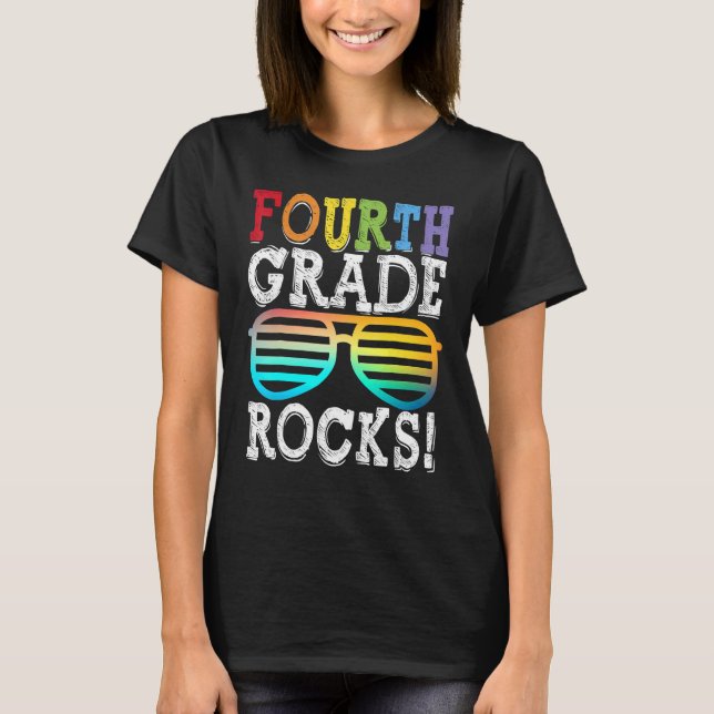 T-shirt 4e année Rocks 4e année Squad Retour à l'école (Devant)