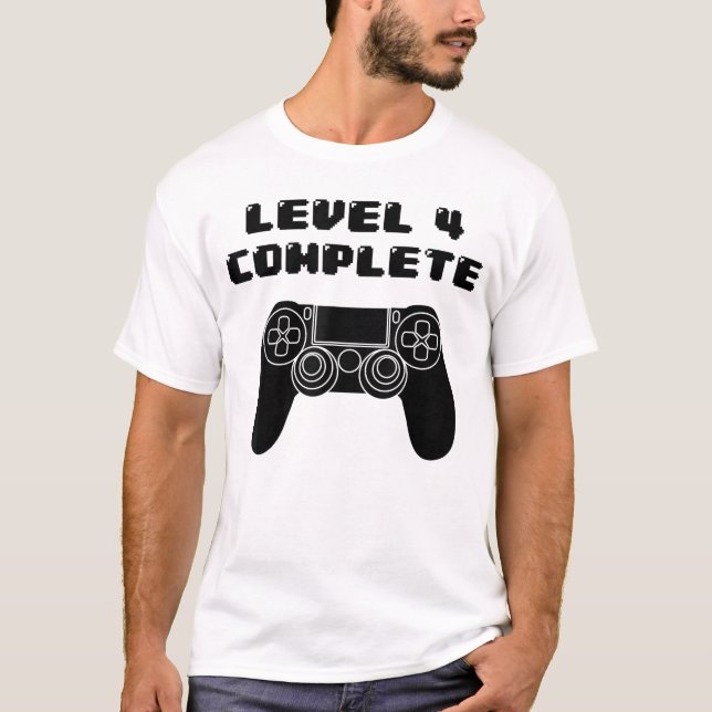 T-shirt 4e anniversaire  4 ans jeux vidéo  Anniversaire vi (Devant)