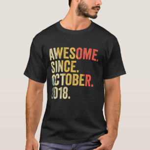 T-shirt 4e anniversaire 4 ans stupéfiant depuis le 20 octo