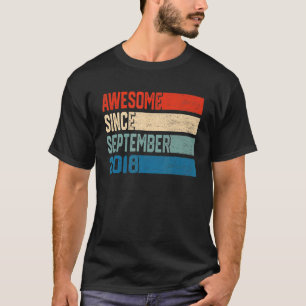 T-shirt 4e anniversaire 4 ans stupéfiant depuis septembre 