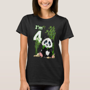 T-shirt 4e anniversaire 4 ans Vieux fête Animal Panda 8