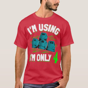 T-shirt 4e anniversaire 4 ans vieux PC Joueur WASD Jeu Vid