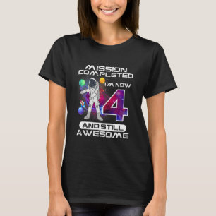 T-shirt 4e anniversaire astronaute espace 4 ans Anniversai