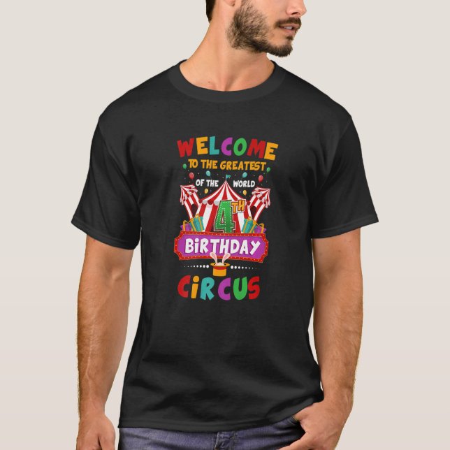 T-shirt 4e anniversaire Cirque plus grand anniversaire Enf (Devant)