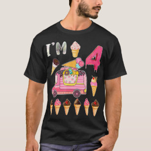 T-shirt 4e anniversaire Crew Ice Cream Camion Im 4 Anniver