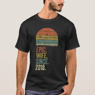 T-shirt 4e anniversaire de la Mariage Femme épopée depuis