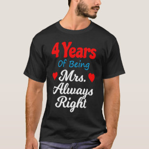 T-shirt 4e anniversaire de la Mariage pour les femmes Son