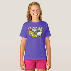 T-shirt 4e anniversaire de l'enfant Aujourd'hui, j'ai quat