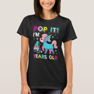 T-shirt 4e anniversaire Fidget Jouet Pop It Anniversaire F