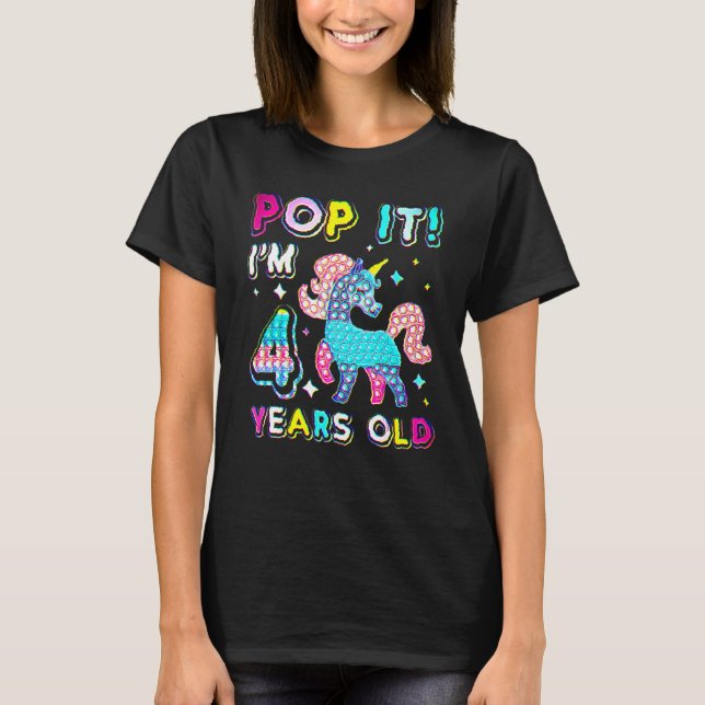 T-shirt 4e anniversaire Fidget Jouet Pop It Anniversaire F (Devant)