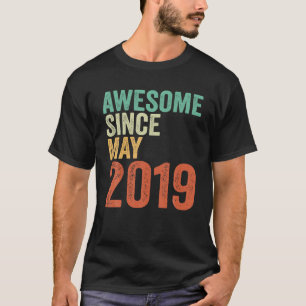 T-shirt 4E Anniversaire Filles Garçons Cadeaux Awesome Dep