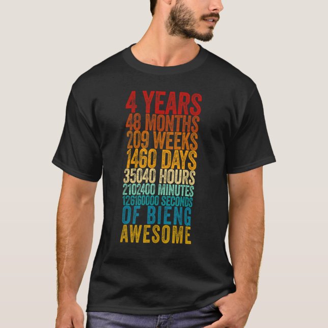 T-shirt 4e anniversaire Old Meter 4 an old (Devant)