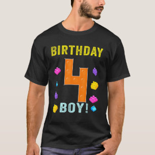 T-shirt 4e anniversaire Quatre Bâtiment de 4 ans