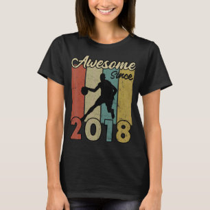 T-shirt 4e anniversaire stupéfiant depuis 2018 Basketball