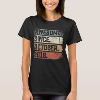 T-shirt 4e anniversaire stupéfiant depuis octobre 2018 4 a