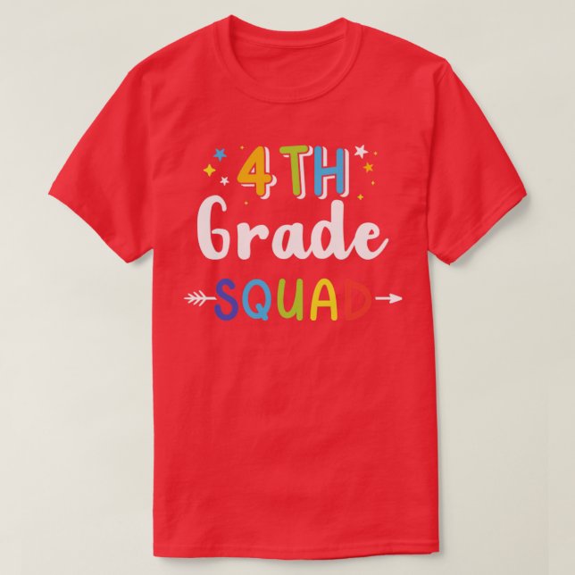 T-shirt 4e classe 4e quatrième retour à l'école enseigneme (Design devant)