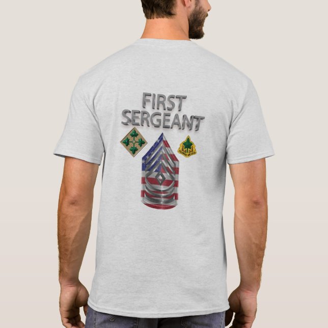 T-shirt 4e division d'infanterie Premier sergent (Dos)
