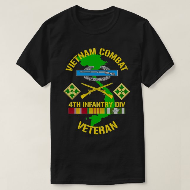 T-shirt 4e Division d'infanterie - Viêt-Nam Vétérinaire de (Design devant)