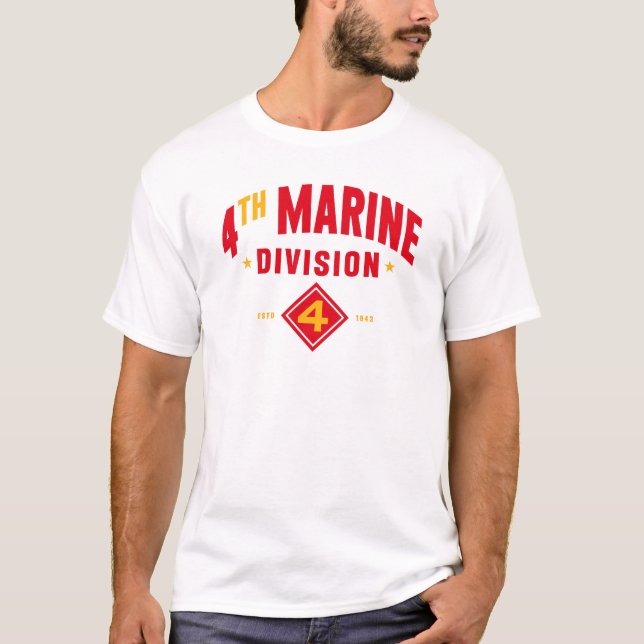 T-shirt 4e division maritime "Combat quatrième" (Devant)