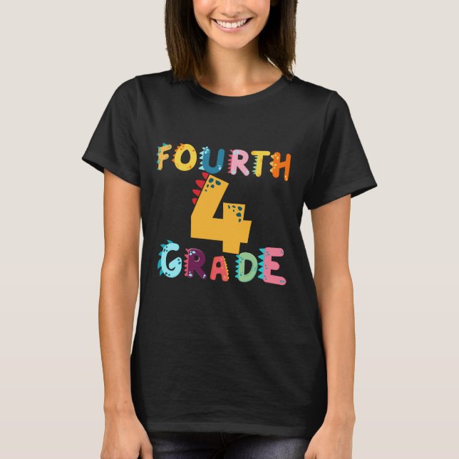 T-shirt 4e GRADE Dino Squad garçons Filles professeur B2S (Devant)