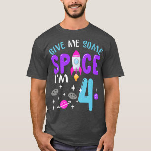 T-shirt 4e jour astronaute Give Me Some Space I'm 4 Years 