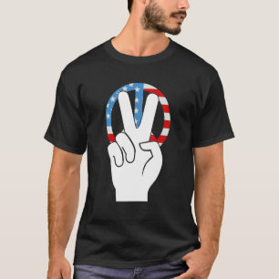T-shirt 4E VOYELLE DU Drapeau 4 juillet Américain