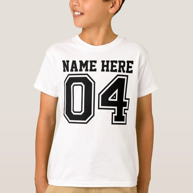 T-shirt 4ème Anniversaire (le nom de l'enfant (Devant)