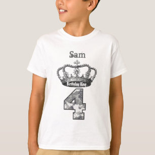 T-shirt 4ème Le Roi Crown et camouflage V01F