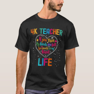 T-shirt 4K Semaine d'appréciation de la vie des enseignant